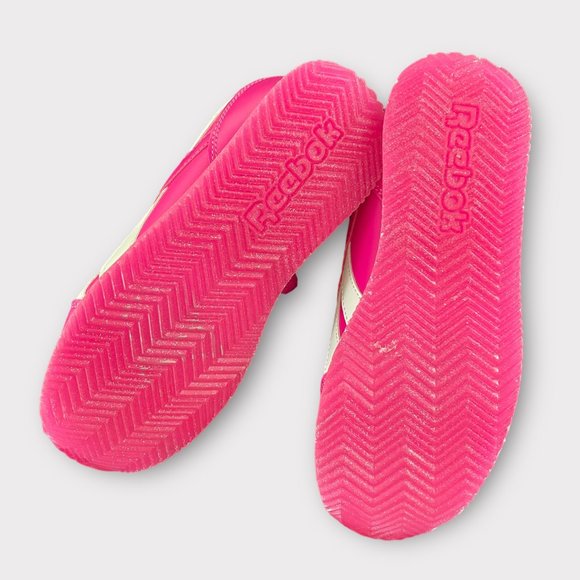 Kids Bright Pink Reebok Follow Brand Royal Classic Jogger Sneaker Sz 1 - Picture 5 of 6
